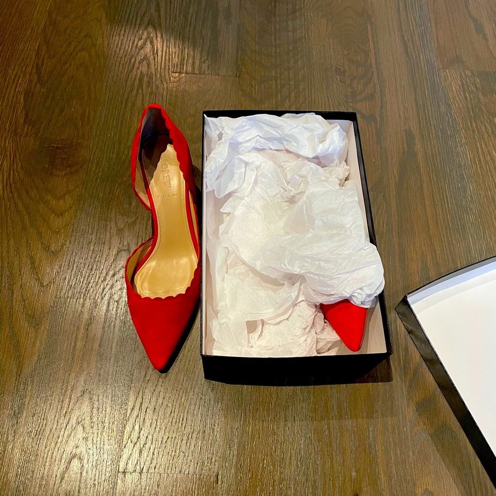 J.crew scalloped pointy toe pumps - brand new!